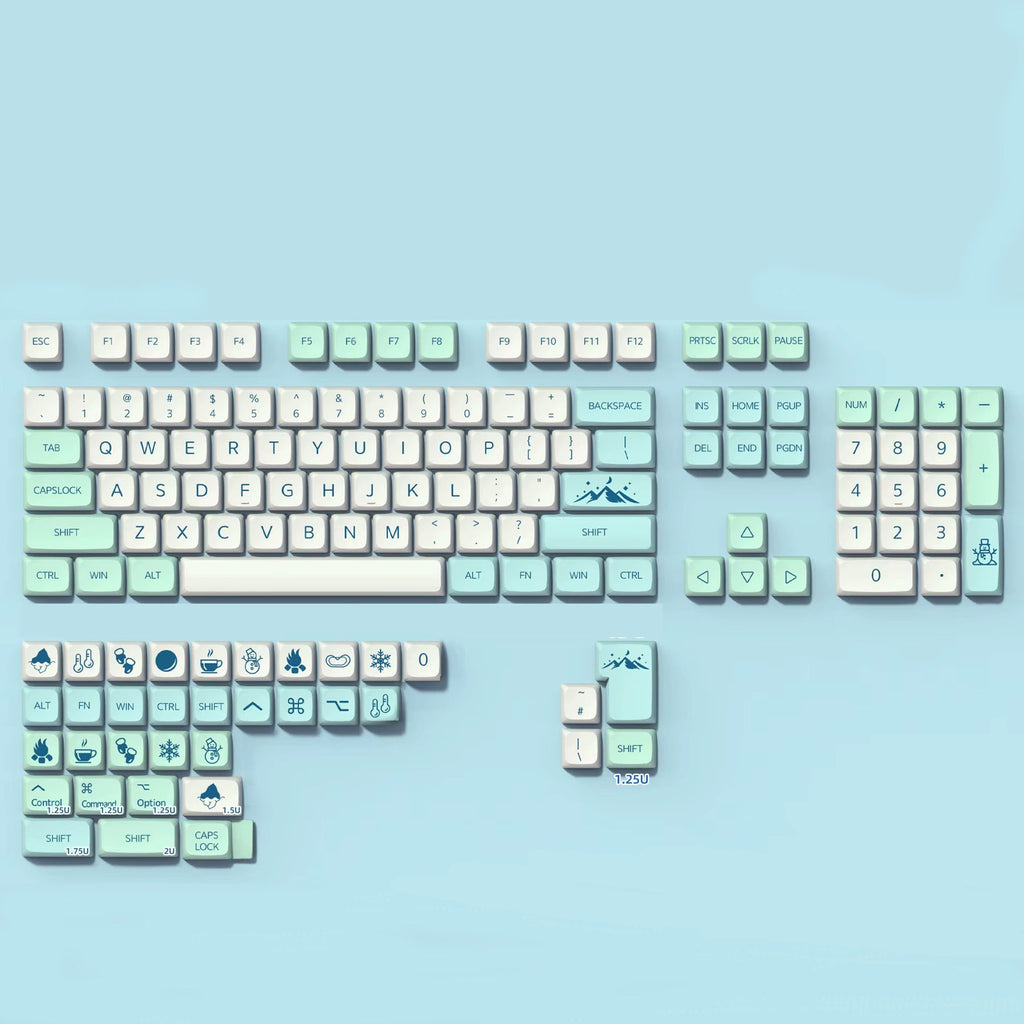 Iceberg Keycaps – PBT Keycap Set - chomi. - Mechanical Keyboard Nederland