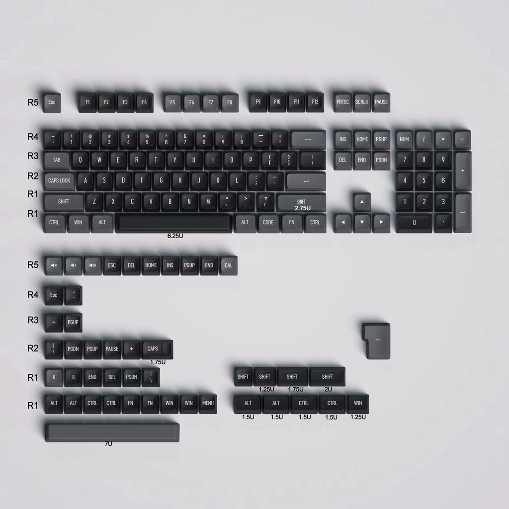 Obsidian Keycaps – PBT Keycap Set - chomi. - Mechanical Keyboard Nederland