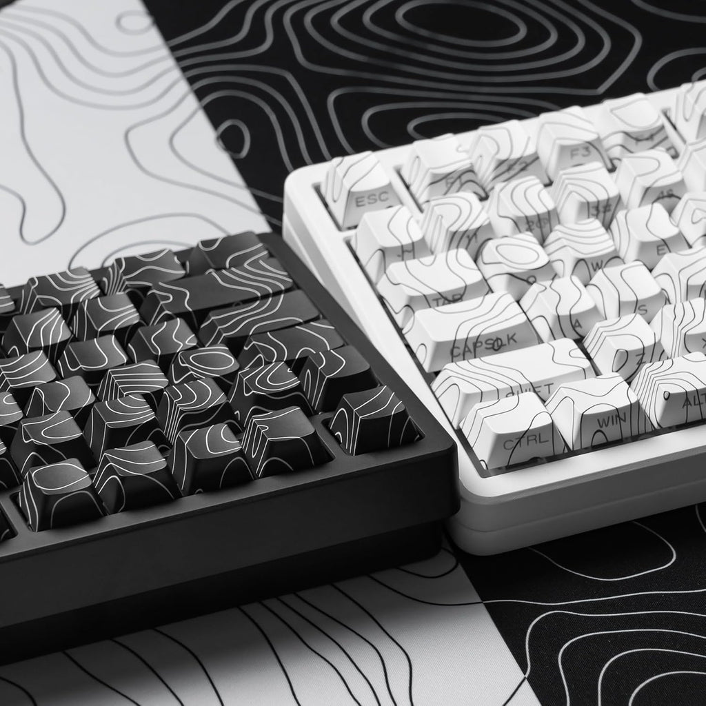 Topografisch Contour – PBT Keycap Set (Side - lit) - chomi. - Mechanical Keyboard Nederland