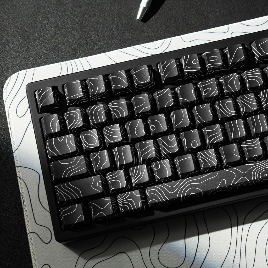 Topografisch Contour – PBT Keycap Set (Side - lit) - chomi. - Mechanical Keyboard Nederland