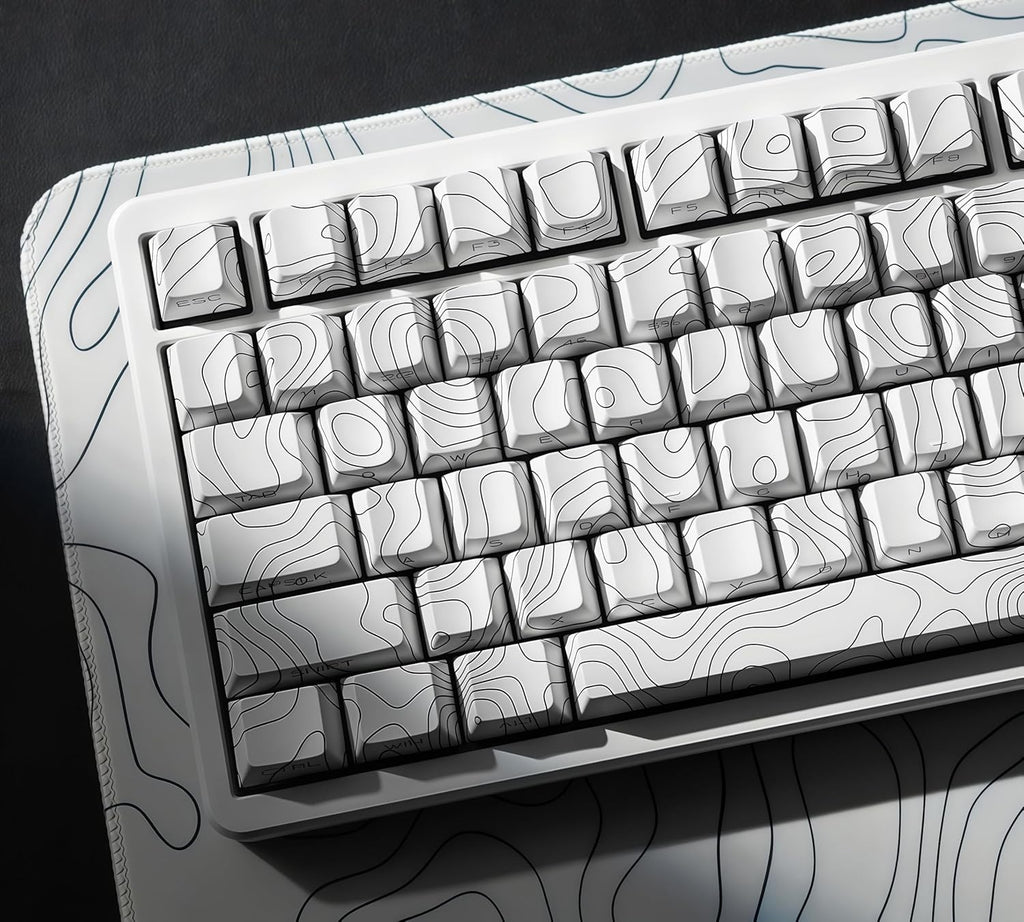 Topografisch Contour – PBT Keycap Set (Side - lit) - chomi. - Mechanical Keyboard Nederland